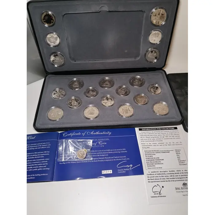 2001 Centenary of Federation 20 Coin Proof Set Collection