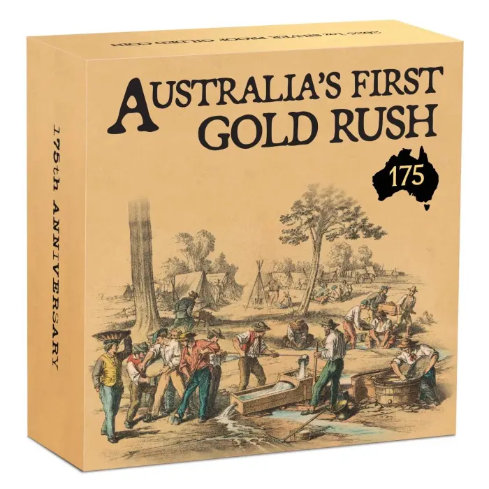 2026 Australia First Gold Rush 175th Anniversary 1oz Silver Proof Gilded Coin