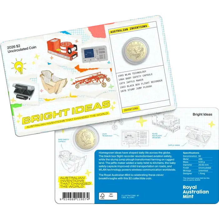 Bright Ideas 2026 $2 Uncirculated Coin in Card