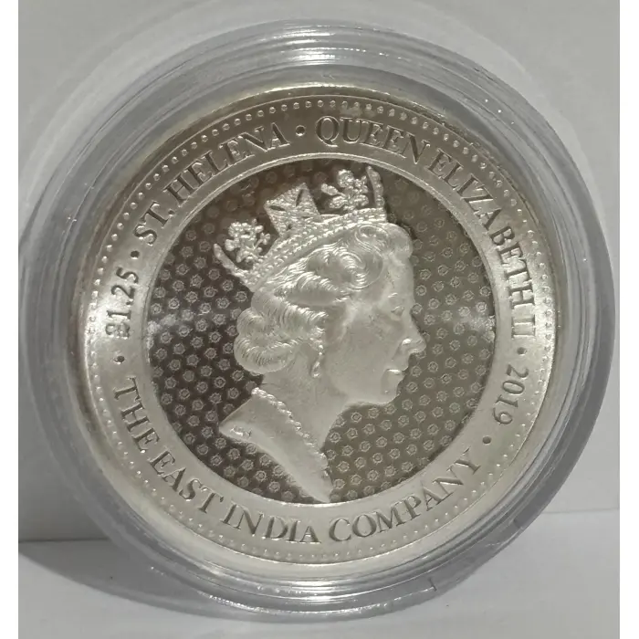 ROYAL U.K. MINT 2019 St Helena Guinea 1.25oz .999 Silver Bullion Coin in capsule