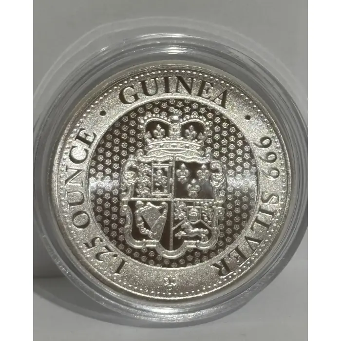 ROYAL U.K. MINT 2019 St Helena Guinea 1.25oz .999 Silver Bullion Coin in capsule
