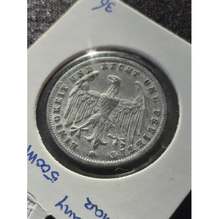 1923 Germany 500 Mark – Weimar Republic Historic Coin