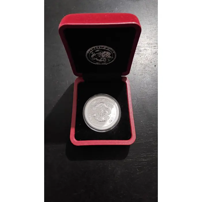 2000 Perth Mint Australian Lunar Series I - Year of the Dragon 1/2 oz Silver 