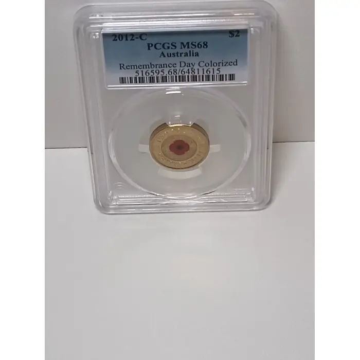 2012-C Mint Remembrance Day Red Poppy PCGS MS 68 $2 coin