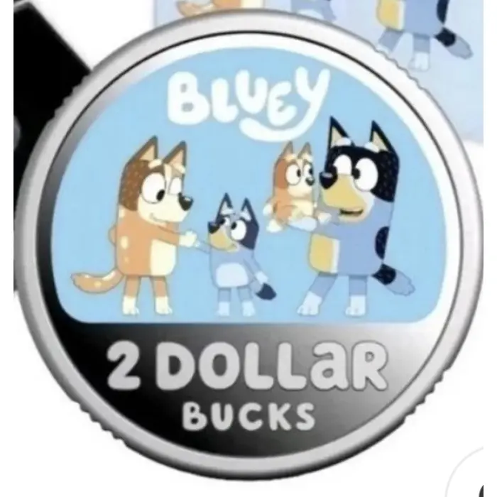 Bluey 2026 $2 Silver Proof Coin 0.999 Fine COA 1654/12,000