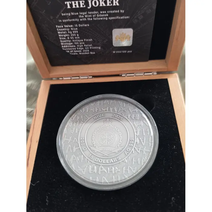 Mint of Gdansk The Joker 2025 200g .999 Silver Matte Coin, Certificate 56/100