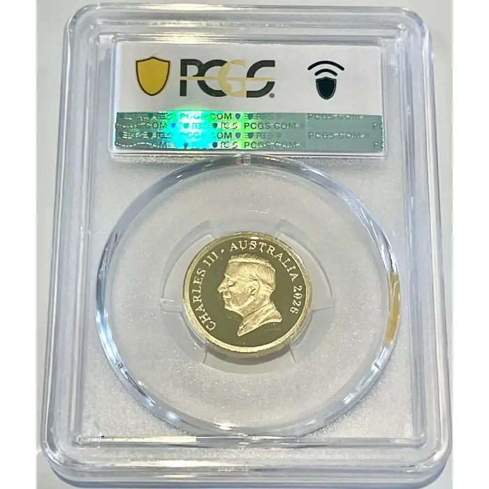 AUS 2026 $2 Matildas Coloured Proof Coin LIMITED MINTAGE OF 7,500 PCGS PR70DCAM