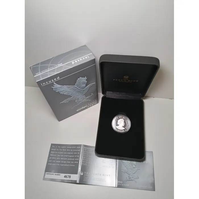 2023 Australian Wedge Tailed Eagle 1oz Silver Incused Coin