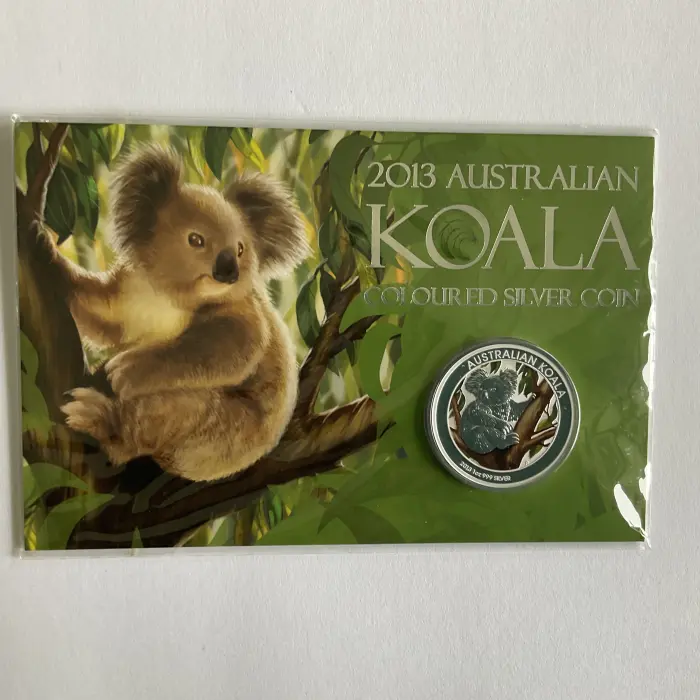 2013 $1 Koala 1ox Silver Coloured UNC Coin  - Perth Mint 