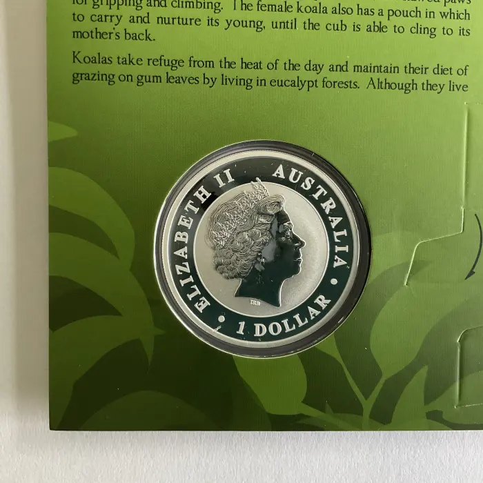 2013 $1 Koala 1ox Silver Coloured UNC Coin  - Perth Mint 