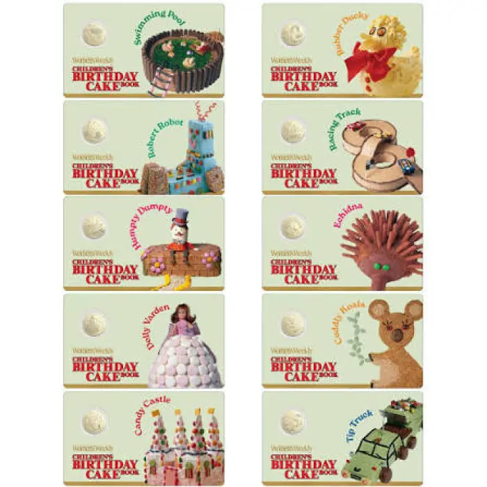 2025 Women's Weekly Birthday Cake Coin Bundle: 10 Carded Set+Sealed $2 Mint Bag