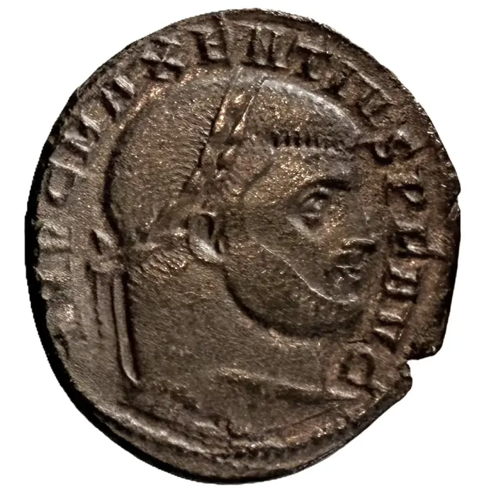 ROMAN Maxentius (306-312 AD) billon follis (S14982) aEF/gVF