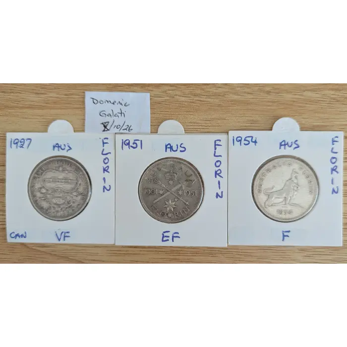 3 Australian Commemorative Florins