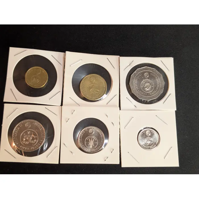 2016 SET OF 6 CHANGEOVER COINS -circulated 