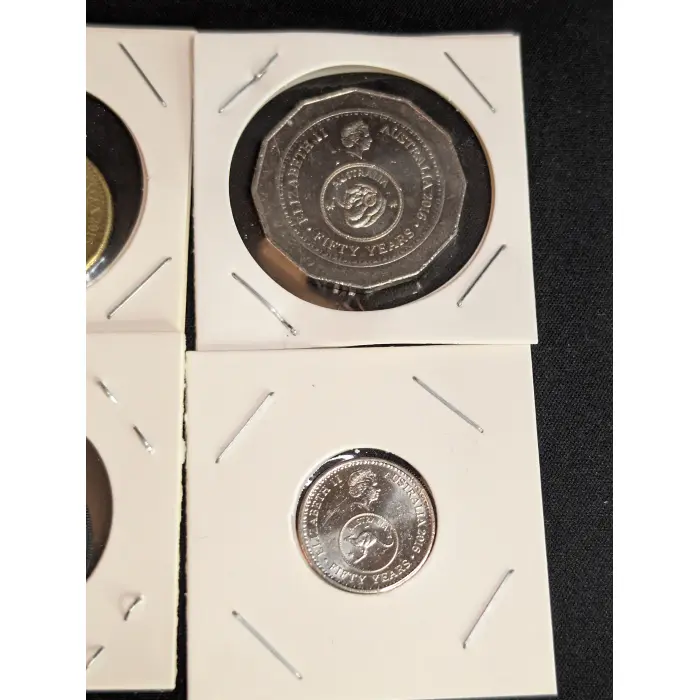2016 SET OF 6 CHANGEOVER COINS -circulated 