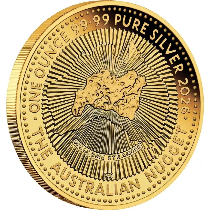 2026 Australian Nugget 40th Anniversary 1oz Gold-Plated ANDA Hobart IN HAND