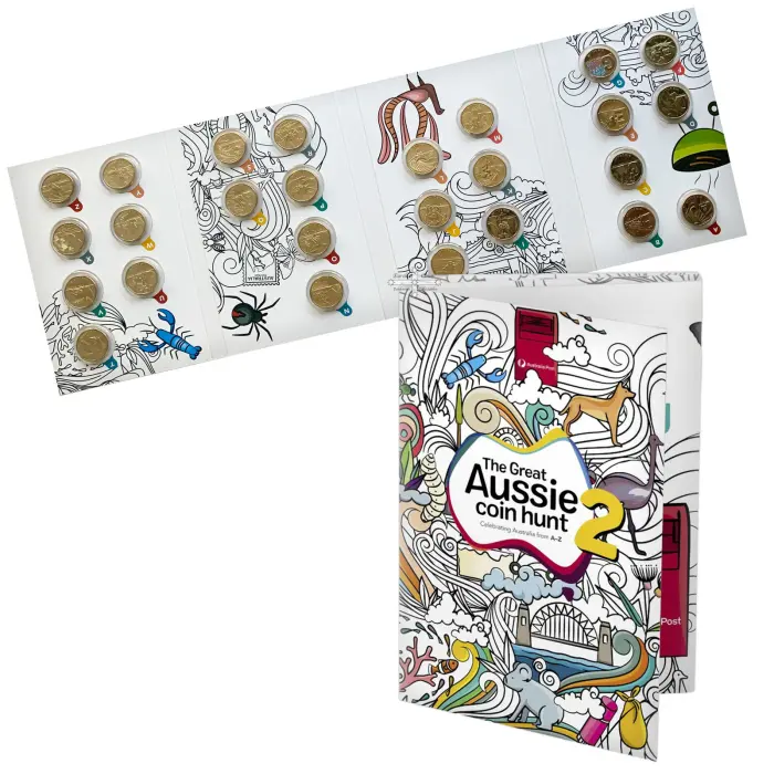 Great Aussie Coin hunt 2 complete coin and folder set. 