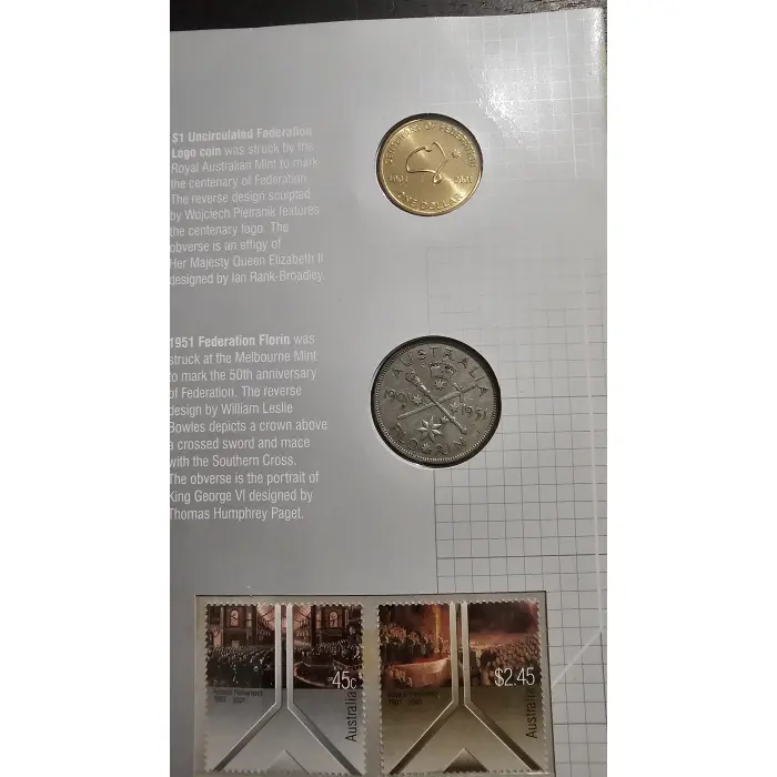 Australian Commemorative Coin & Stamp Collection (3 Folders) 