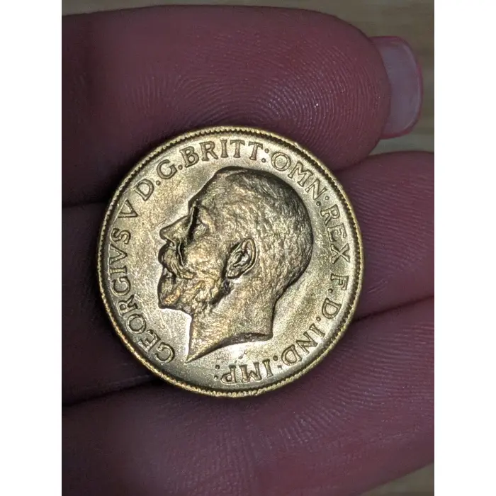 22ct Gold Full Sovereign Coin 1912 Melbourne Mint King George V Head