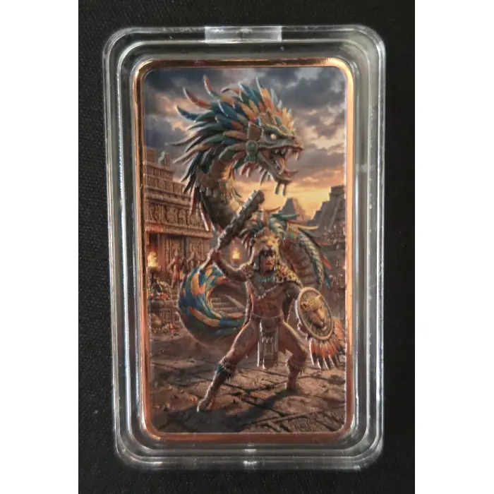 Premium 4pc Bullion Lot: 2x 1oz Wessex Mint Copper Bars, Armor of God & Aztec Dr
