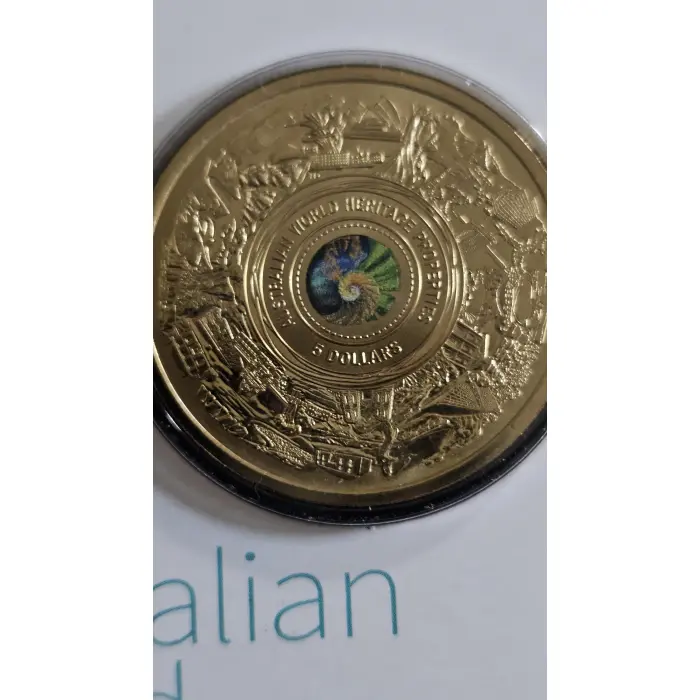 2023 Australian World Heritage $5 Coloured Frosted Uncirculated Coin