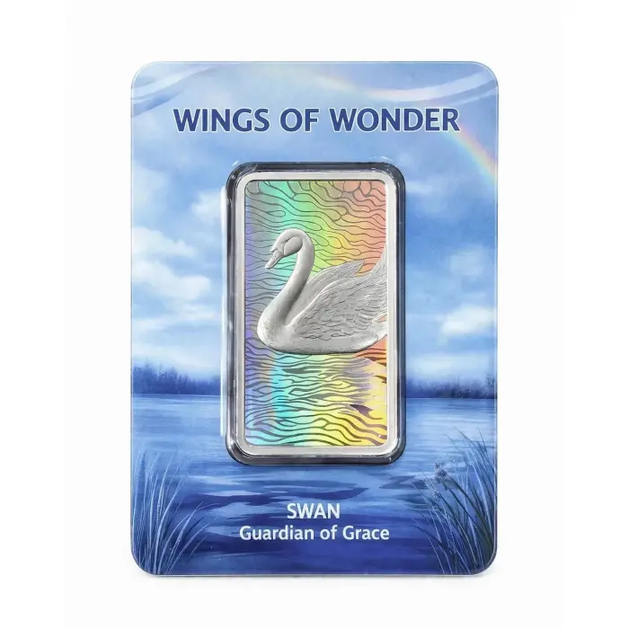 2026 Wings of Wonder Swan 1oz Silver Hologram Bar Limited Mintage 