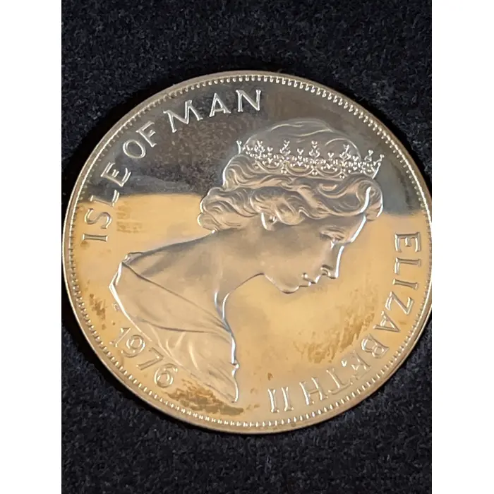 1976 Isle of Man One Crown Silver proof coin.