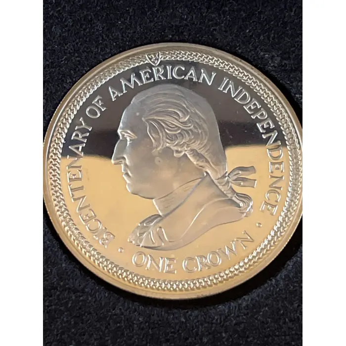 1976 Isle of Man One Crown Silver proof coin.