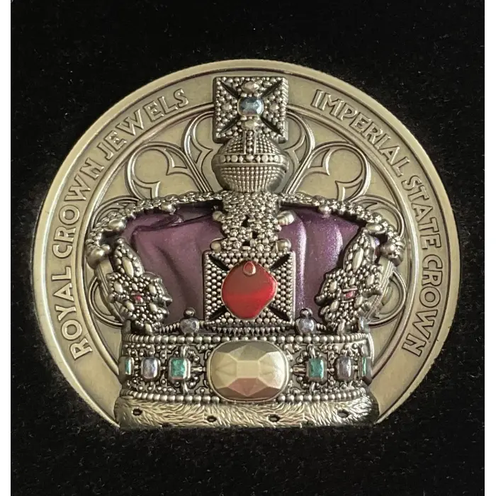 2026 $5 2OZ ANTIQUED ROYAL CROWN JEWELS SILVER COIN #190/350