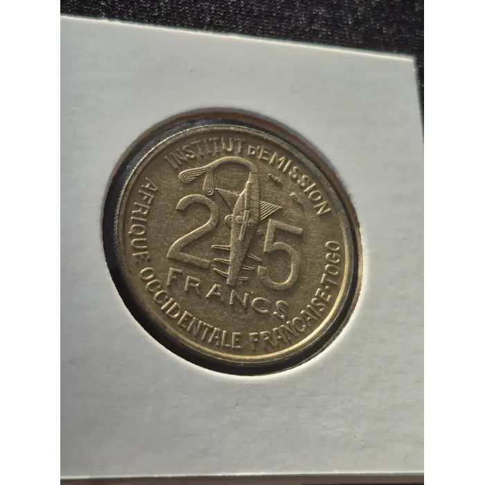 1957 French West Africa 25 Francs – Vintage Colonial African Coin