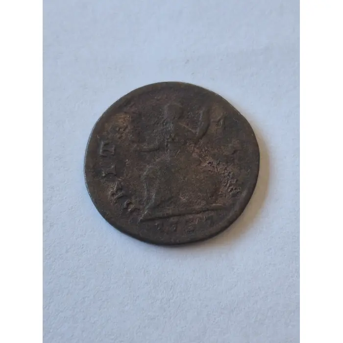 ​Authentic 1737 British King George II Copper Farthing (18th Century