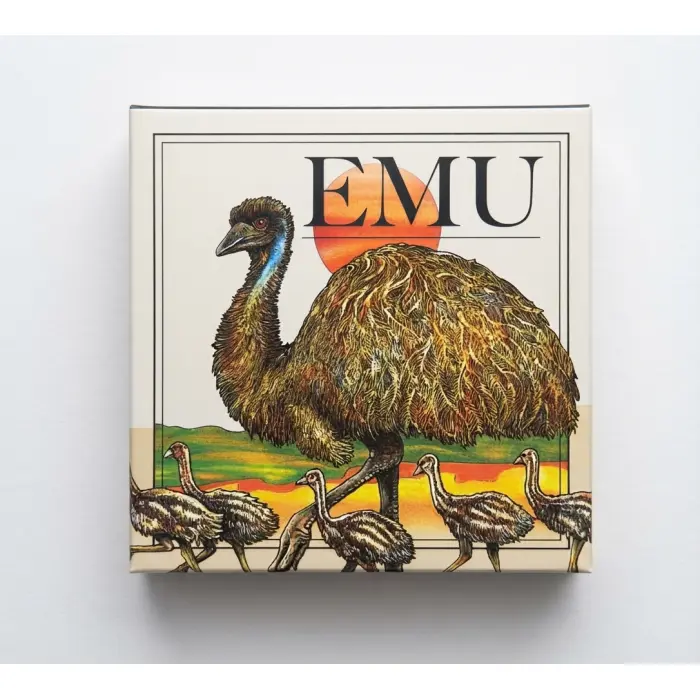 2026 Perth Mint $1 Australian Emu 1oz Silver Coloured Coin Brand New Unopened