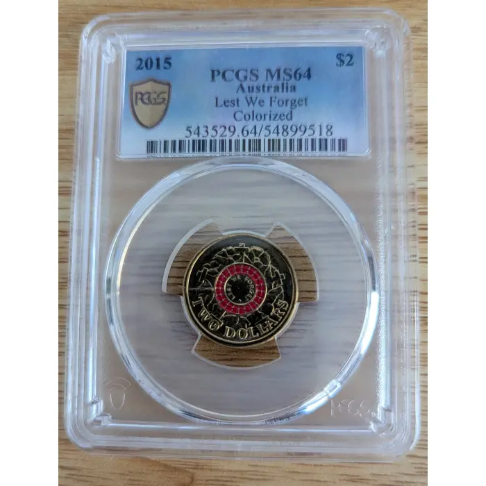 2015 PCGS MS64 Lest We Forget $2 Coin
