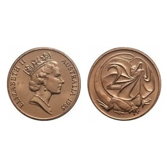 2 Cents - full set of Australian decimal 2 cent coins 1966 to 1989