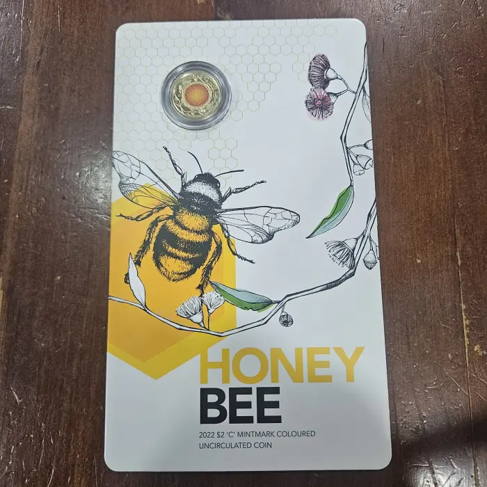 2022 $2 C MINTMARK COLOURED UNCIRCULATED HONY BEE