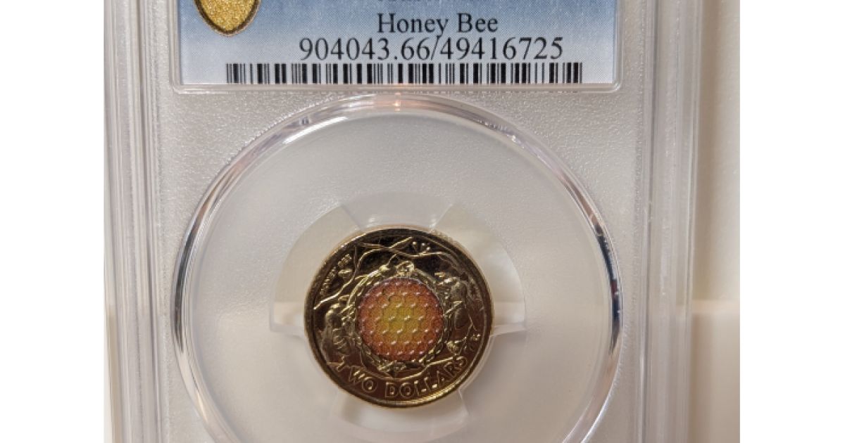 2022 Australia Honey Bee $2 Coin PCGS MS66