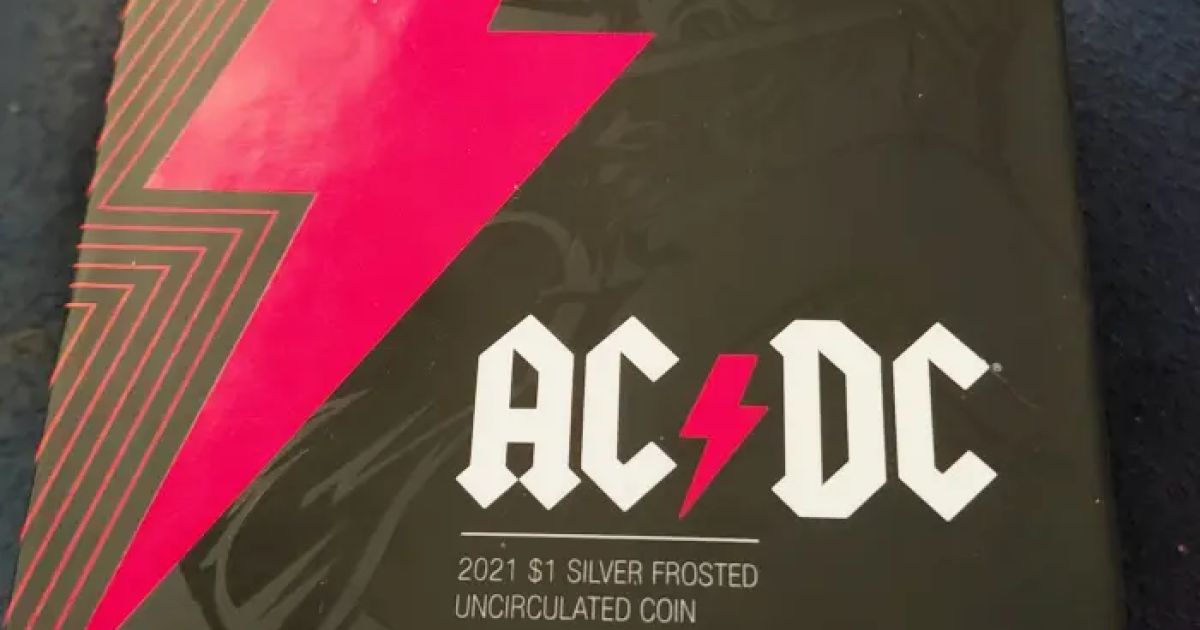 AC/DC 2021 $1 Silver Frosted Uncirculated Coin - Royal Australian Mint