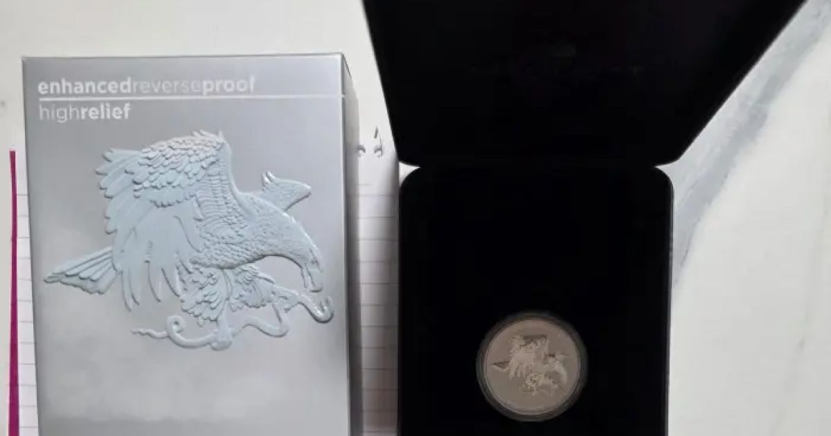 Australian Wedge-tailed Eagle Enhanced Reverse Proof High Relief